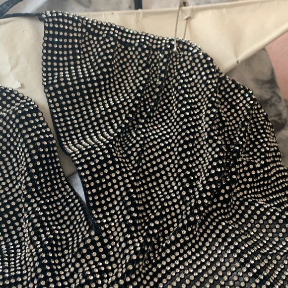 Sparkly bralette top. Tie at neck and back. Worn once. - Picture 9 of 13